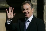 Blair waving
