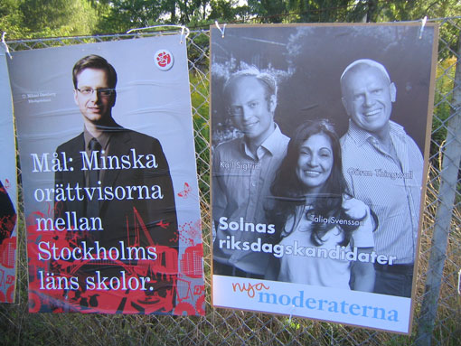 Election Posters - Social Democrats and Moderates