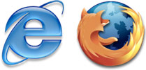 Internet Explorer & Firefox Logos
