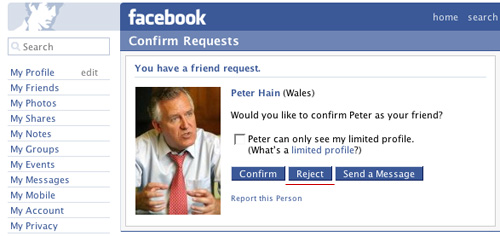 Peter Hain Facebook