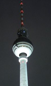 Fernsehturm at night