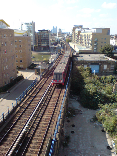 DLR train passing