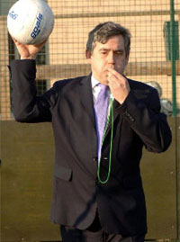 Gordon Brown soccer ball