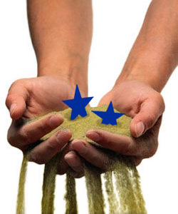 EU sand through fingers