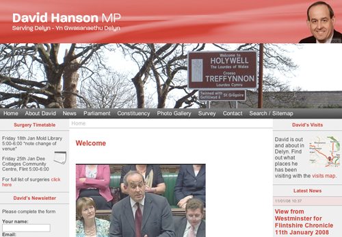 David Hanson MP screenshot