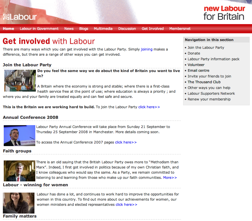 Labour Party - Get Involved Screenshot