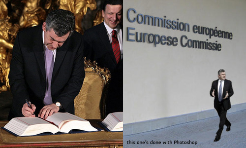 Gordon Brown in Lisbon, Brussels