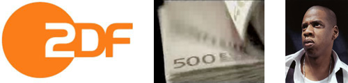 ZDF logo, Euros from Blue Magic, Jay-Z