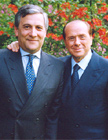 Antonio Tajani and Silvio Berlusconi