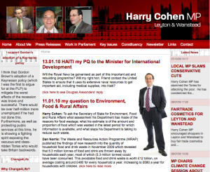 Harry Cohen Web Screenshot