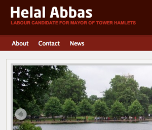 Helal Abbas draft website screenshot
